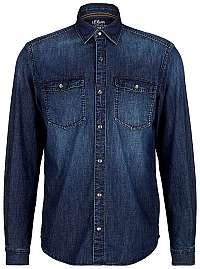 s.Oliver Pánska košeľa 13.909.21.2536.55Z4 Blue Denim Stretch L