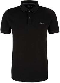 s.Oliver Pánske polo tričko 03.899.35.4586.9999 Black XXL