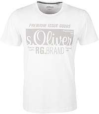 s.Oliver Pánske tričko 03.899.32.5206.0100 White XXL