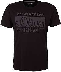 s.Oliver Pánske tričko 03.899.32.5206.9999 Black XL
