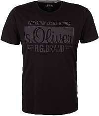 s.Oliver Pánske tričko 03.899.32.5206.9999 Black XXL