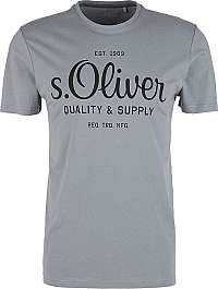 s.Oliver Pánske tričko 03.899.32.5264 .9500 Ice grey XL