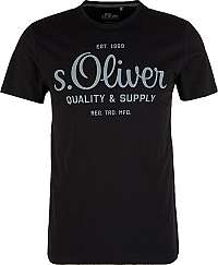 s.Oliver Pánske tričko 03.899.32.5264.9999 Black XL