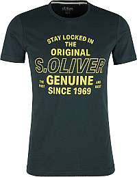 s.Oliver Pánske tričko 13.912.32.4372. 6758 Dark green S