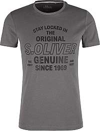 s.Oliver Pánske tričko 13.912.32.4372. 9477 Grey XL