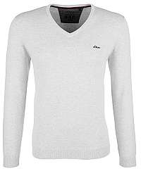 s.Oliver Pánsky sveter 03.899.61.4543.01W8 White Melange XXL