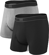 SAXX Sada pánskych boxeriek DAYTRIPPER BB FLY 2 PK black / graphite heather XL