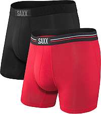 SAXX Sada pánskych boxeriek VIBE BOXER BRIEF 2PK black / red XL