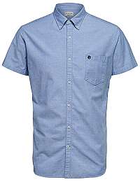 SELECTED HOMME Pánska košeľa Regcollet Shirt Ss W Noos Light Blue M