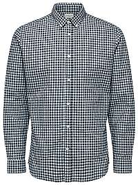 SELECTED HOMME Pánska košeľa SLHSLIMGINGHAM SHIRT LS CHECK EX Dark sapp check Tops B 12 XL