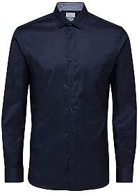 SELECTED HOMME Pánska košeľa SlimNew-Mark Shirt Ls B Noos Navy Blazer XXL