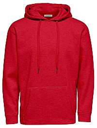 SELECTED HOMME Pánska mikina SLHPATT HOOD SWEAT W Scarlet Sage - Tops B 12 L
