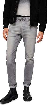 SELECTED HOMME Pánske džínsy SLHSLIM-LEON21 L.GREY ST JEANS W Noosa Light Grey Denim