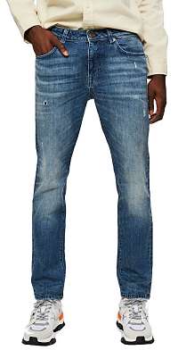 SELECTED HOMME Pánske džínsy SLHSLIM-LEON 6219 M.BLUE Candy ST JEANS W Medium Blue Denim