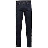 SELECTED HOMME Pánske džínsy Straight-Scott 1002 Rinse Jns W Noos Dark Blue Denim