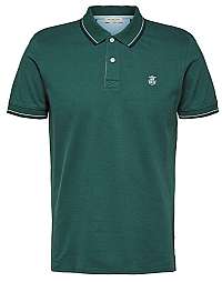 SELECTED HOMME Pánske polo triko SLHNEWSEASON SS POLO W NOOS Trekking Green L