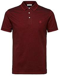 SELECTED HOMME Pánske polo triko Twist Ss Polo W Noos Red Dahlia L