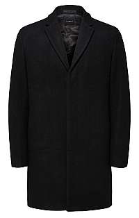 SELECTED HOMME Pánsky kabát SLHBROVE WOOL COAT Black L