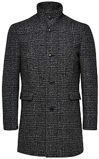 SELECTED HOMME Pánsky kabát SLHMOSTO WOOL COAT B NOOS Grey L