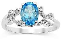 Silvego Strieborný decentný prsteň s topazom Gio Caratti JJJBR24 60 mm