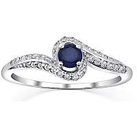 Silvego Strieborný prsteň so zafírom Idonea FNJR016sa mm