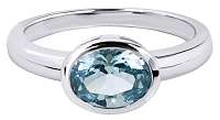 Silver Cat Nežný prsteň s modrým kryštálom SC261 56 mm