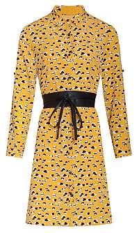 Smashed Lemon Dámske šaty 19599 Yellow/Black S