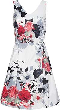 Smashed Lemon Dámske šaty 20232 Black - White / Red XL