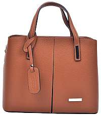 Sofia Cardoni Dámska kožená kabelka AW19 SC1180 Cognac