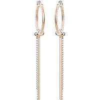 Swarovski Dlhé bronzové náušnice s kryštálmi LIFELONG90820