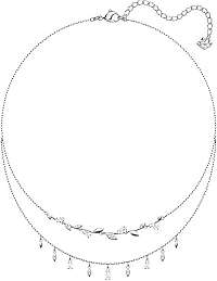 Swarovski Dvojitý náhrdelník s lístočkami mayfly82078