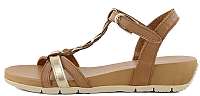 Tamaris Dámske kožené sandále 1-1-28251-24-394 Cognac / Gold