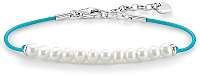 Thomas Sabo Tyrkysový náramok s perličkami LBA0075-170-14-L19,5v