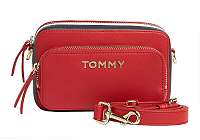 Tommy Hilfiger Dámska crossbody kabelka Th Corpo rate Camera Bag Barbados Cherry