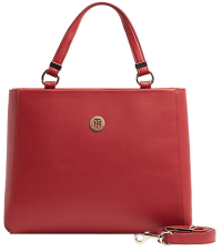 Tommy Hilfiger Dámska kabelka Th Smooth Tommy Med Satchel Haute Red Mix