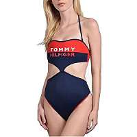 Tommy Hilfiger Dámske jednodielne plavky Red Glare Cheeky Cut Out One Piece L