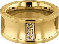 Tommy Hilfiger Luxusný pozlátený prsteň s kryštálmi TH2780036 56 mm