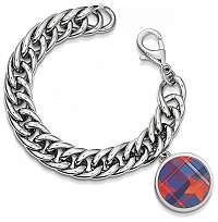 Tommy Hilfiger Masívny oceľový náramok s príveskom TH2700972