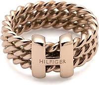 Tommy Hilfiger Oceľový prsteň vo farbe ružového zlata TH2700482 56 mm