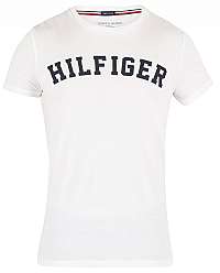Tommy Hilfiger Pánske tričko Cotton Icon SS Tee Logo White UM0UM00054-100 XL