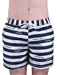 Tommy Hilfiger Plavkové kraťasy Medium Drawstring UM0UM01132-880 Modern Logo Str Snow White M