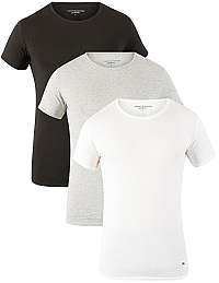 Tommy Hilfiger Sada pánskych trik Premium Essentials Cn Tee Ss 3 Pack 2S87905187-004 Black/Grey Heather/White L