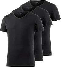 Tommy Hilfiger Sada pánskych trik Premium Essentials Vn Tee Ss 3 Pack 2S87903767-990 Black L