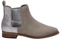 TOMS Dámske krémové topánky Taupe Suede/Slvr MTL Lthr Ella
