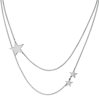Tribal Hviezdičkový oceľový náhrdelník NSS459
