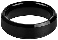Troli Čierny oceľový prsteň 57 mm