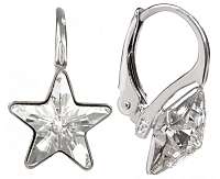 Troli Dievčenské strieborné náušnice Star 10 mm Crystal