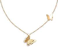 Troli Pozlátený motýly náhrdelník Metal Butterfly KNSC-257-GOLD