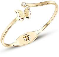 Troli Romantický motýlie náramok Metal Butterfly KBS-154-GOLD