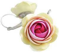 Troli Ružovo-vanilkové visiace náušnice v tvare kvietkov Summer Flower